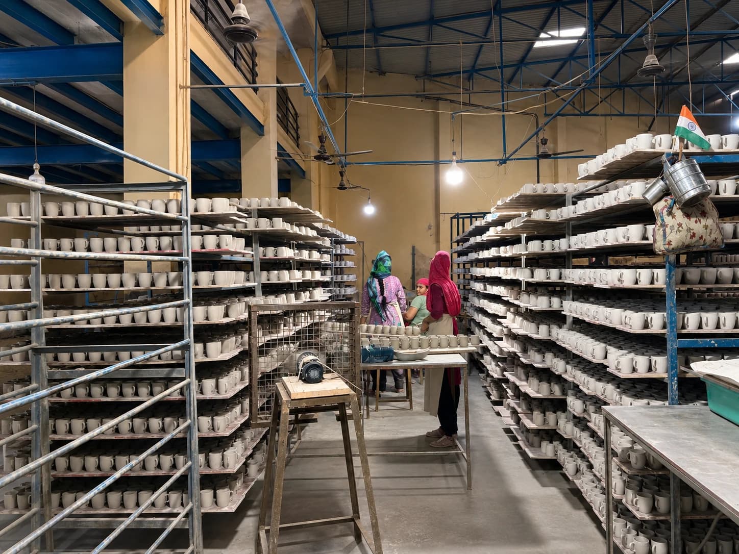 Drying and rack arrangement at Hira Industries