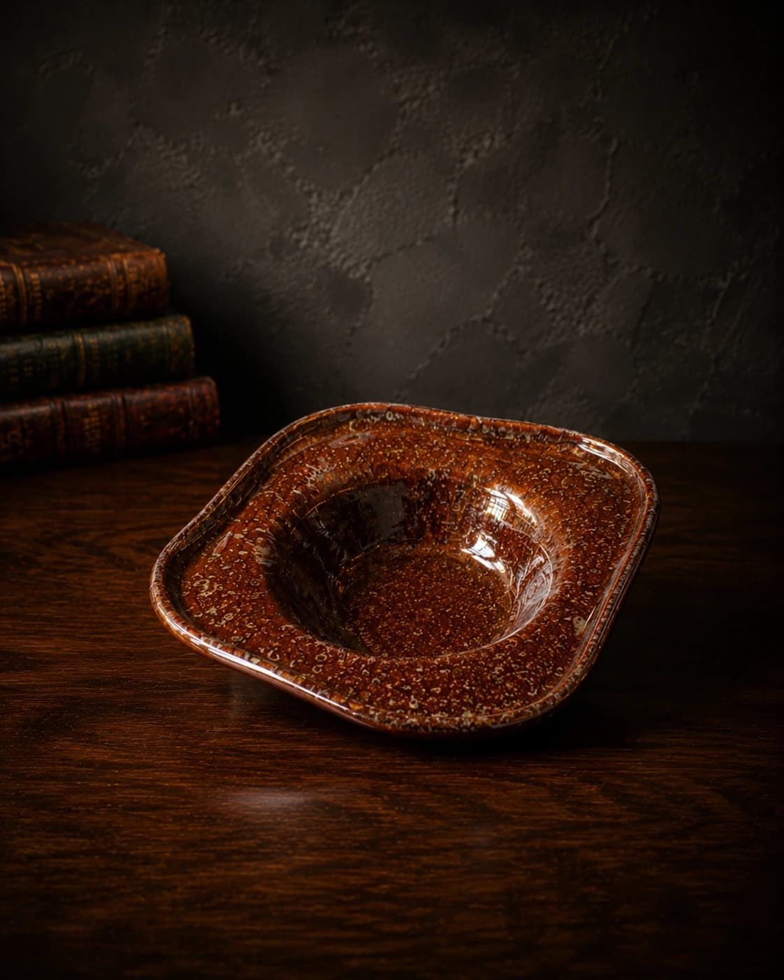 Amber Speckle Square Bowl by Hira Industries