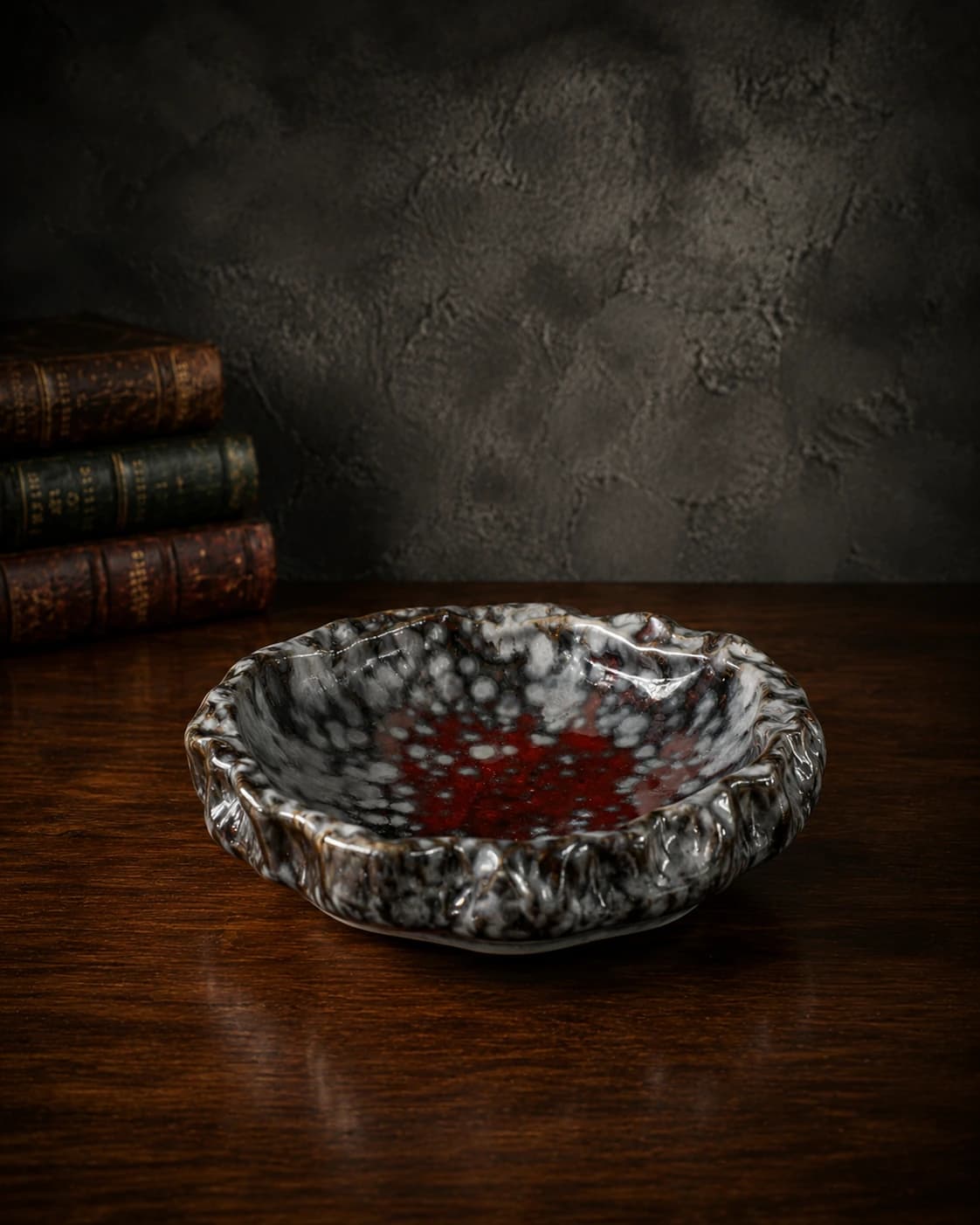 Crimson Frost Sculpted Serving Bowl by Hira Industries