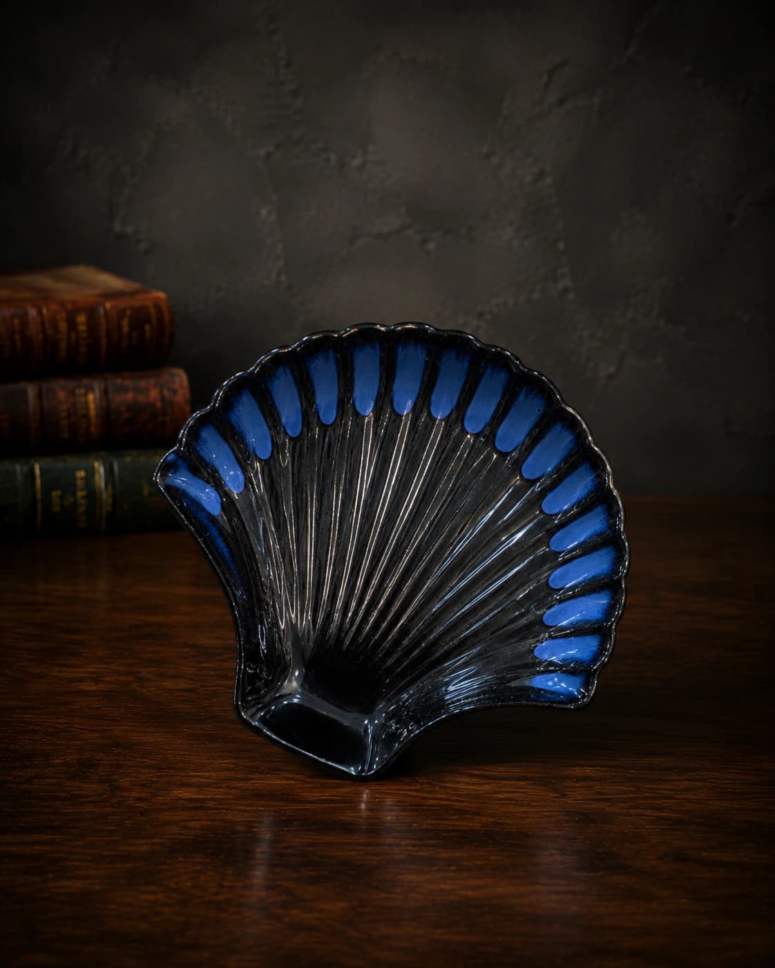 Midnight Cobalt Shell Serving Dish by Hira Industries