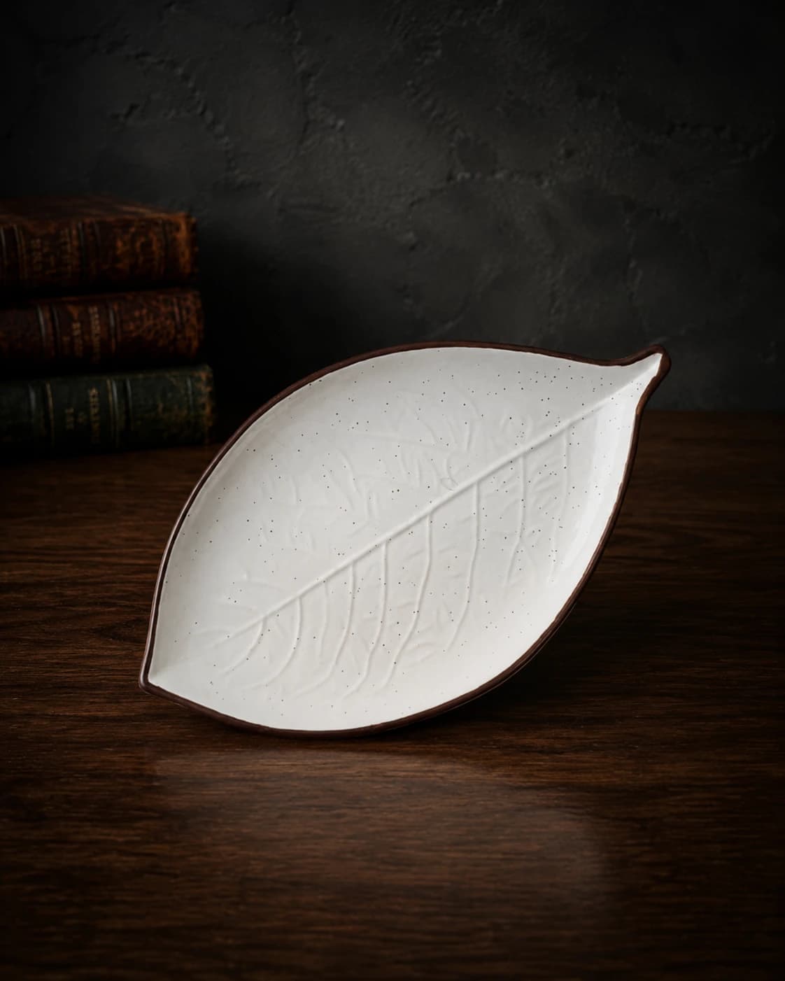 Ivory Leaf Serving Platter by Hira Industries