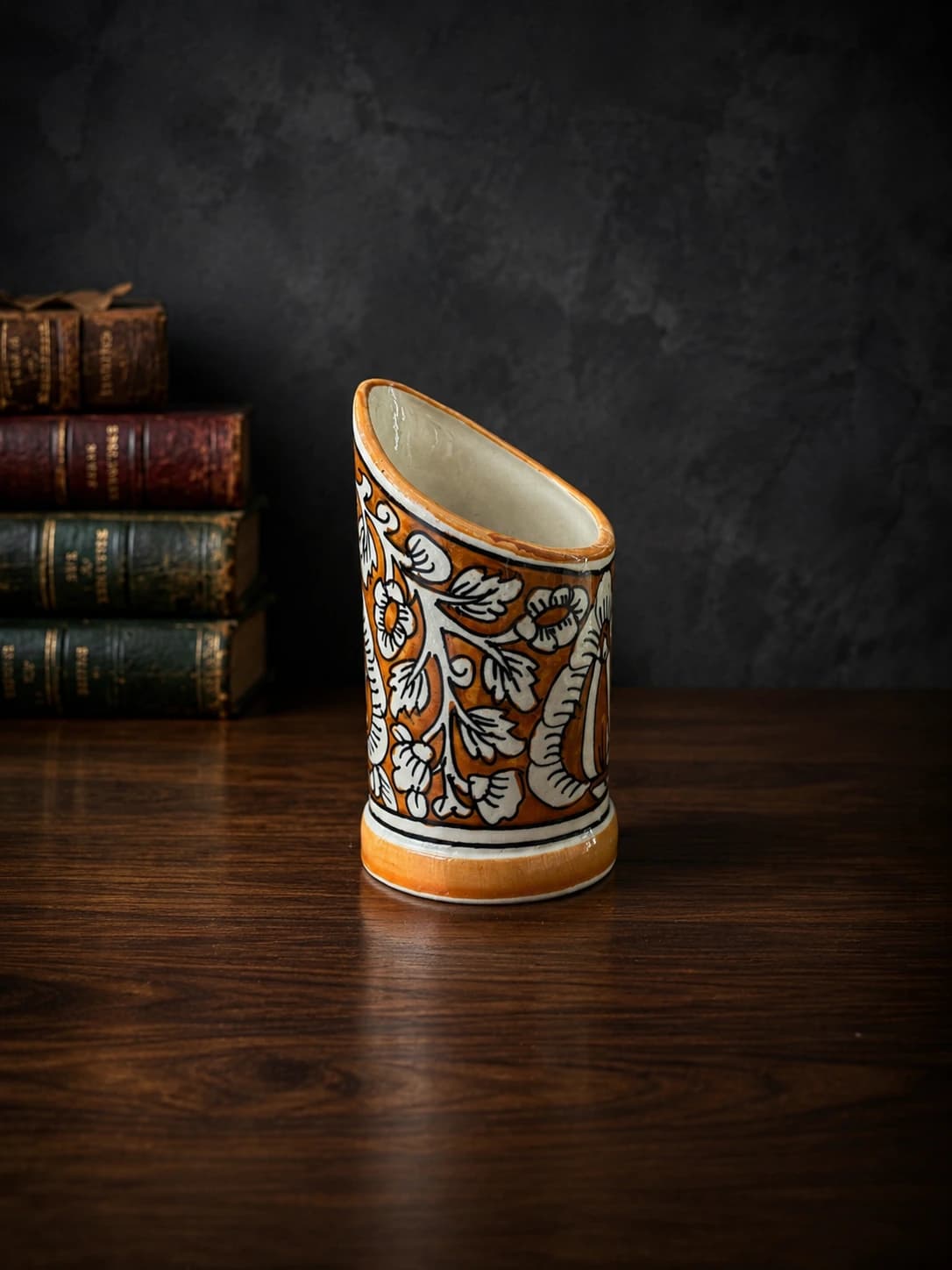Amber Floral Slant Utility Holder by Hira Industries