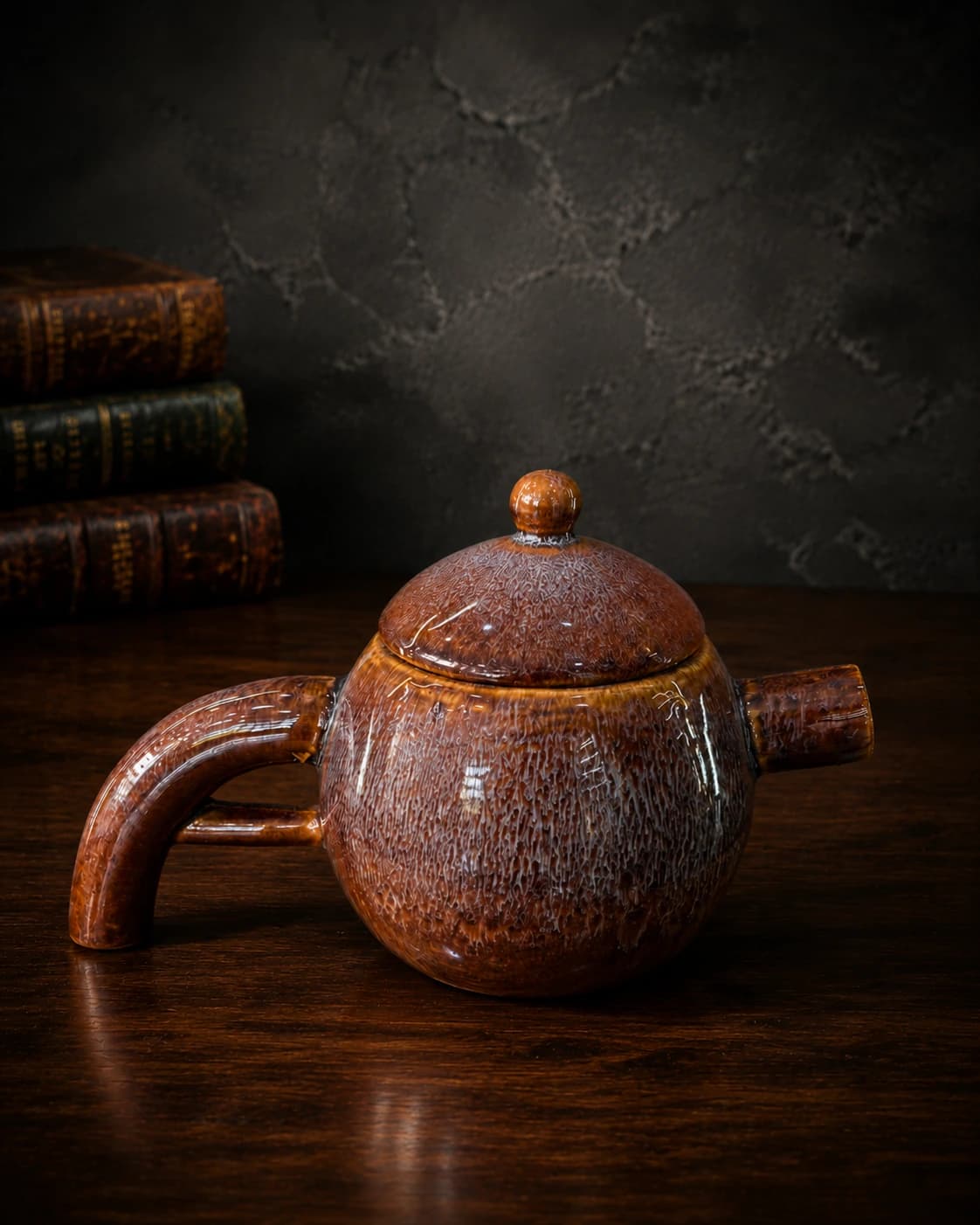 Rustic Bark Ceramic Teapot by Hira Industries